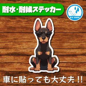 耐水・耐候ステッカー(ミニチュアピンシャー 16)