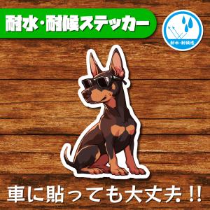 耐水・耐候ステッカー(ミニチュアピンシャー 17)