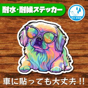 耐水・耐候ステッカー(ペキニーズ 7)