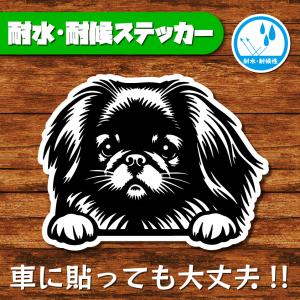 耐水・耐候ステッカー(ペキニーズ 16)