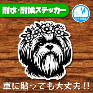 耐水・耐候ステッカー(シーズー 11)