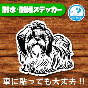 耐水・耐候ステッカー(シーズー 13)