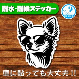 耐水・耐候ステッカー(チワワ 26)