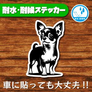 耐水・耐候ステッカー(チワワ 30)