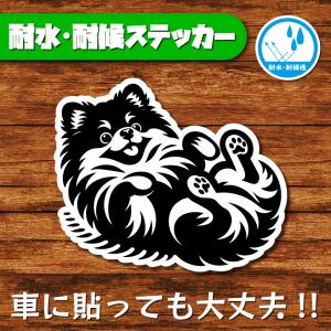 耐水・耐候ステッカー(ポメラニアン 10)