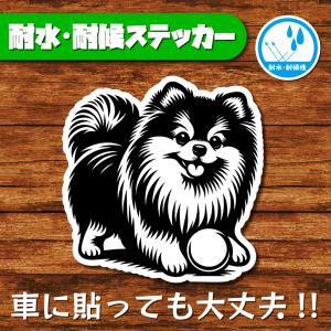 耐水・耐候ステッカー(ポメラニアン 11)