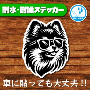耐水・耐候ステッカー(ポメラニアン 18)