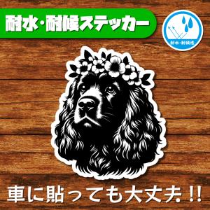 耐水・耐候ステッカー(アメリカンコッカースパニエル 8)