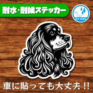 耐水・耐候ステッカー(イングリッシュコッカースパニエル 10)