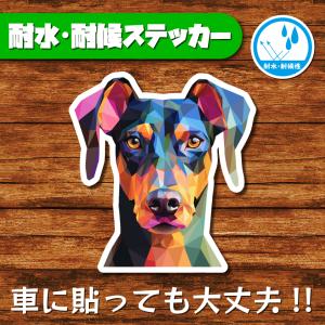 耐水・耐候ステッカー(ミニチュアピンシャー 23)