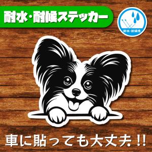 耐水・耐候ステッカー(パピヨン 5)