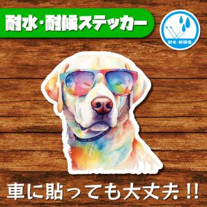 耐水・耐候ステッカー(ラブラドールレトリバー 16)