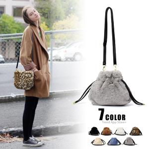 ファーバッグ レディース 秋 冬 韓国製 斜め掛け ショルダーバッグ