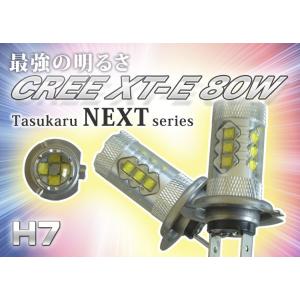 LEDバルブ CREE XT-E 80W H7 6000K｜tasukaru