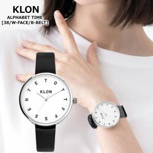 KLON/クローン ALPHABET TIME[38/W-FACE/B-BELT] おしゃれな腕時計 ウォッチ 時刻がアルファベットになった人気のデザイン シンプル｜tasukurashi