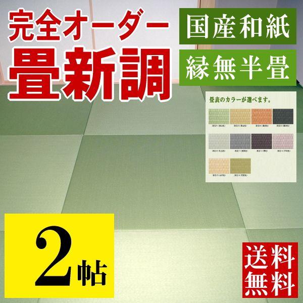 畳 畳新調 畳替え 畳交換 2畳 和紙畳 サイズオーダー 日本製 国産 たたみ 新畳 ダイケン 健や...