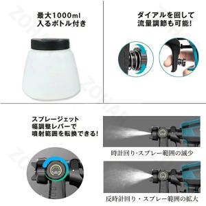 最新型!スプレーガン 充電式 電動スプレーガン...の詳細画像4
