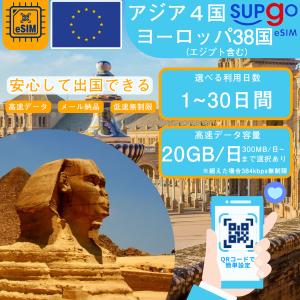 eSIM ヨーロッパ38国 アジア4国 エジプト含む 3日間 5日間 7日間 10日間 15日間 20日間 30日間 1GB 5GB 10GB 20GB simカード 一時帰国 留学 短期 出張｜多々良