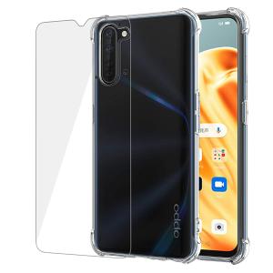 OPPO Reno3A opporeno 3a オッポ 強化フィルム+tpuケースセット スマホケース クリアケース 強化ガラス フィルム  よすみ 四隅 保護 TPU 耐衝撃 リノ レノ｜tataraya-y