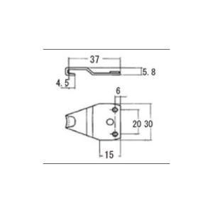 LIXIL/TOSTEM 窓サッシ用部品 クレセント アルミサッシ：クレセント受けAZGB0011 リクシル トステム｜tategushop