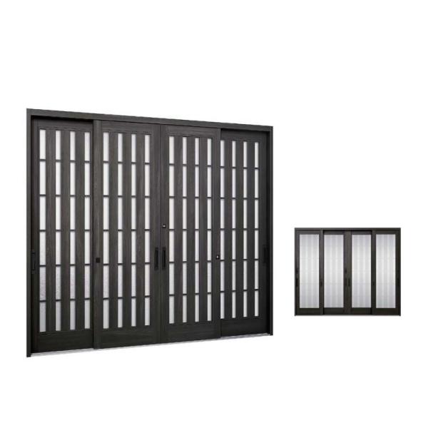 玄関引き戸JS 14P型 W260/351×H22 玄関引戸 4枚建 ランマなし LIXIL リクシ...