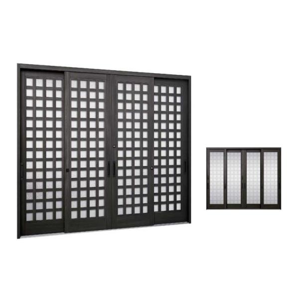 玄関引き戸JS 25P型 W260/351×H22 玄関引戸 4枚建 ランマなし LIXIL リクシ...