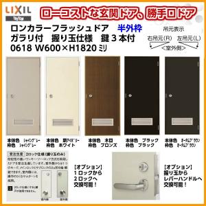 ロンカラーセット　LIXIL リクシル　ロンカラーフラッシュドア　本体握り玉　08-18フラット　C4AE0818A　　握り玉（鍵付）B-DASZ011 箱錠J3N057 蝶番ZDA538C LIXIL（リクシル） ロンカラーフラッシュドア 半外付型 0618/07818