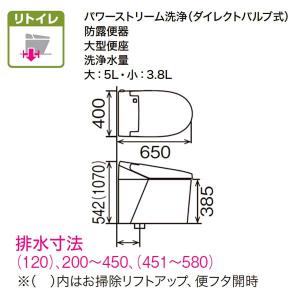 サティス Sタイプ ECO5 リトイレ グレー...の詳細画像2