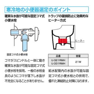 小便器 U-321RMH 寒冷地対応 床置 ヒ...の詳細画像5