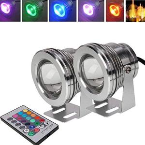 Eaglerich 2PCS 水中噴水ライト7色10W RGB 1000LMプール池水族館LEDライトランプIP67