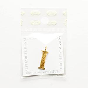 日本紐釦 アルファベットチャーム  ゴールド 1個入 約φ18mm KK10-9G