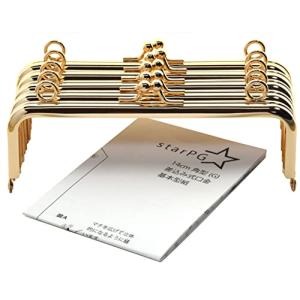 starPG 14cm ゴールド 角型 がま口口金 差し込み式 型紙付き ハンドメイド パーツ