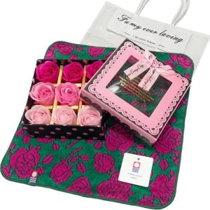 3world プチギフト 今治タオル 枯れないお花 フラワーギフト セット ボックスフラワー ギフトバッグ付 誕生日 記念日 母の日 クリスマス プレ