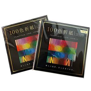 エヒメ紙工 おりがみ 100色折紙 15cm角 2冊組 EN-100C-04×S2P