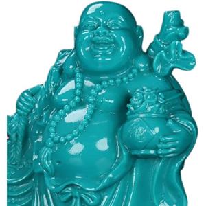 仏像 七福神 布袋 様 天然ターコイズ （トルコ石）布袋様の置物