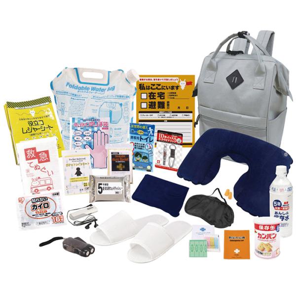 (メーカー直送品 代引不可) 能登のためにチャリティー防災22点セット FNT-B (防災リュック ...
