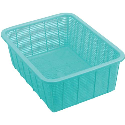 積水　角かご深型　中　青 積水テクノ成型（株） (K545B) (319-6950)