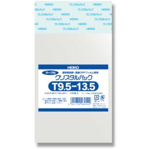 ＨＥＩＫＯ　ＯＰＰ袋　クリスタルパック　テープ付　Ｔ　９．５−１３．５　１００枚入り (006753505) (343-6071)｜tatsumax