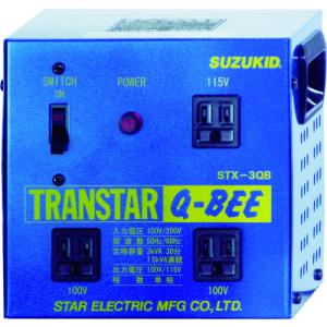 スズキッド　SUZUKID　ポータブル変圧器　トランスターＱ−ＢＥＥ青　昇降圧兼用　STX-3QB（818-6012）