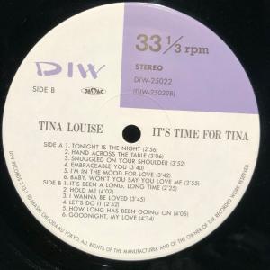 Tina Louise / Its Time ...の詳細画像4