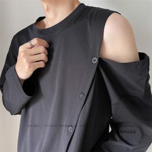 肩出しシャツ メンズ長袖tシャツ カットソー の商品一覧 Tシャツ カットソー トップス ファッション 通販 Yahoo ショッピング