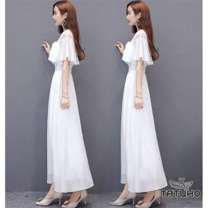 白 ワンピース シフォンの商品一覧 通販 Yahoo ショッピング