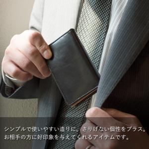 名刺入れ メンズ 本革 名入れ 50枚収納 大...の詳細画像2
