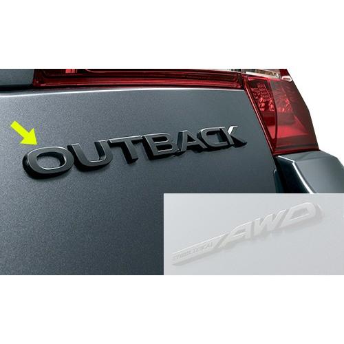 93079AL230【スバル純正】リア用レターマーク「OUT BACK」(ラスターブラック)レガシィ...