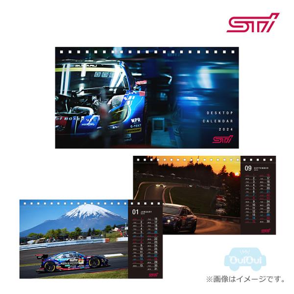 STSG23100330【スバル公式】2024 STIモータースポーツデスクカレンダー 12cm×2...