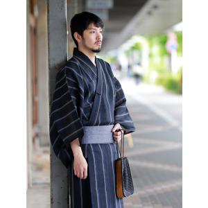 メンズ 浴衣 セット 定番 しじら織り 久留米...の詳細画像1