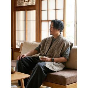半纏 はんてん ポンチョ ベスト 袖なし どて...の詳細画像2