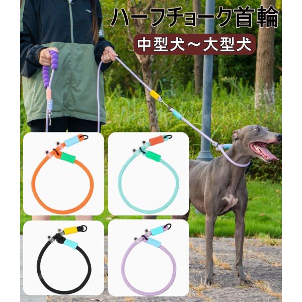 犬 首輪 ハーフチョーク チョーカー P型 犬用 大型犬 中型犬 引っ張り防止 トレーニング しつけ...