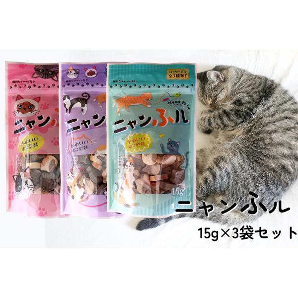 株式会社常陸屋本舗 ニャンふル 15g×3袋セット 麩