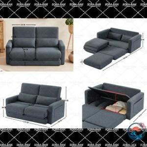sofa ソファ 2 人掛け 収納付き ファブ...の詳細画像1